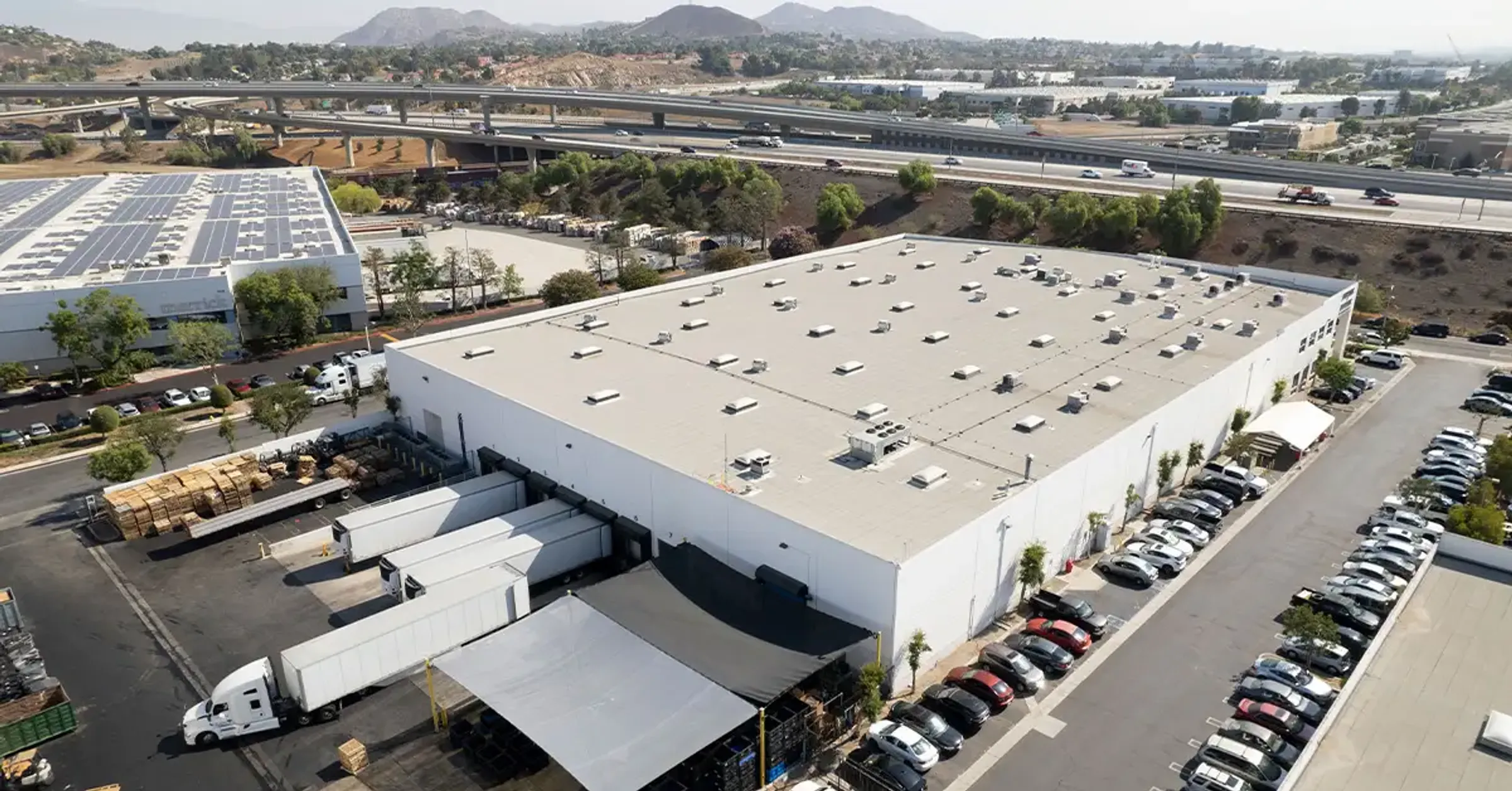 Distribution center aerial view