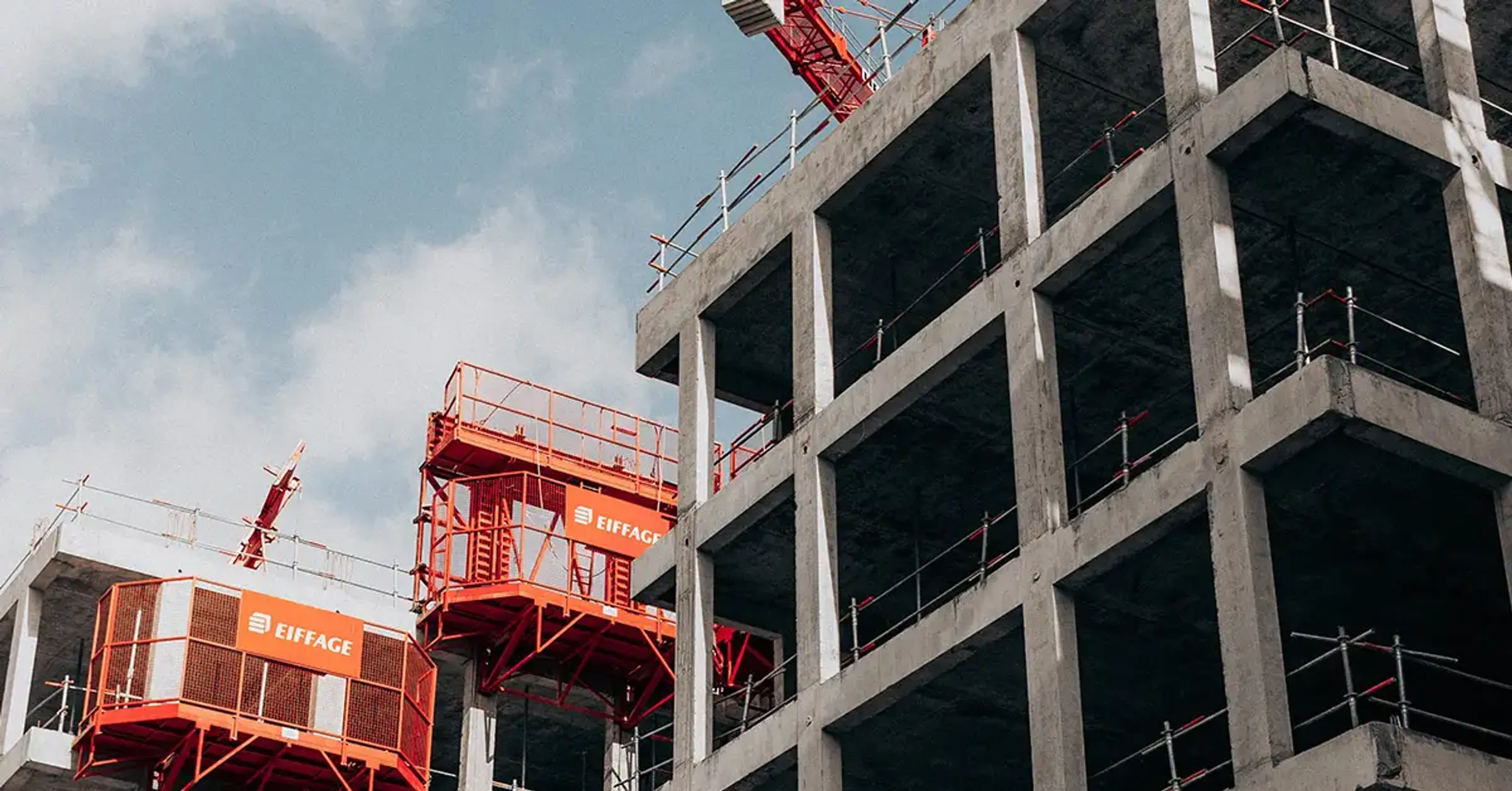 Industrial buildings under construction