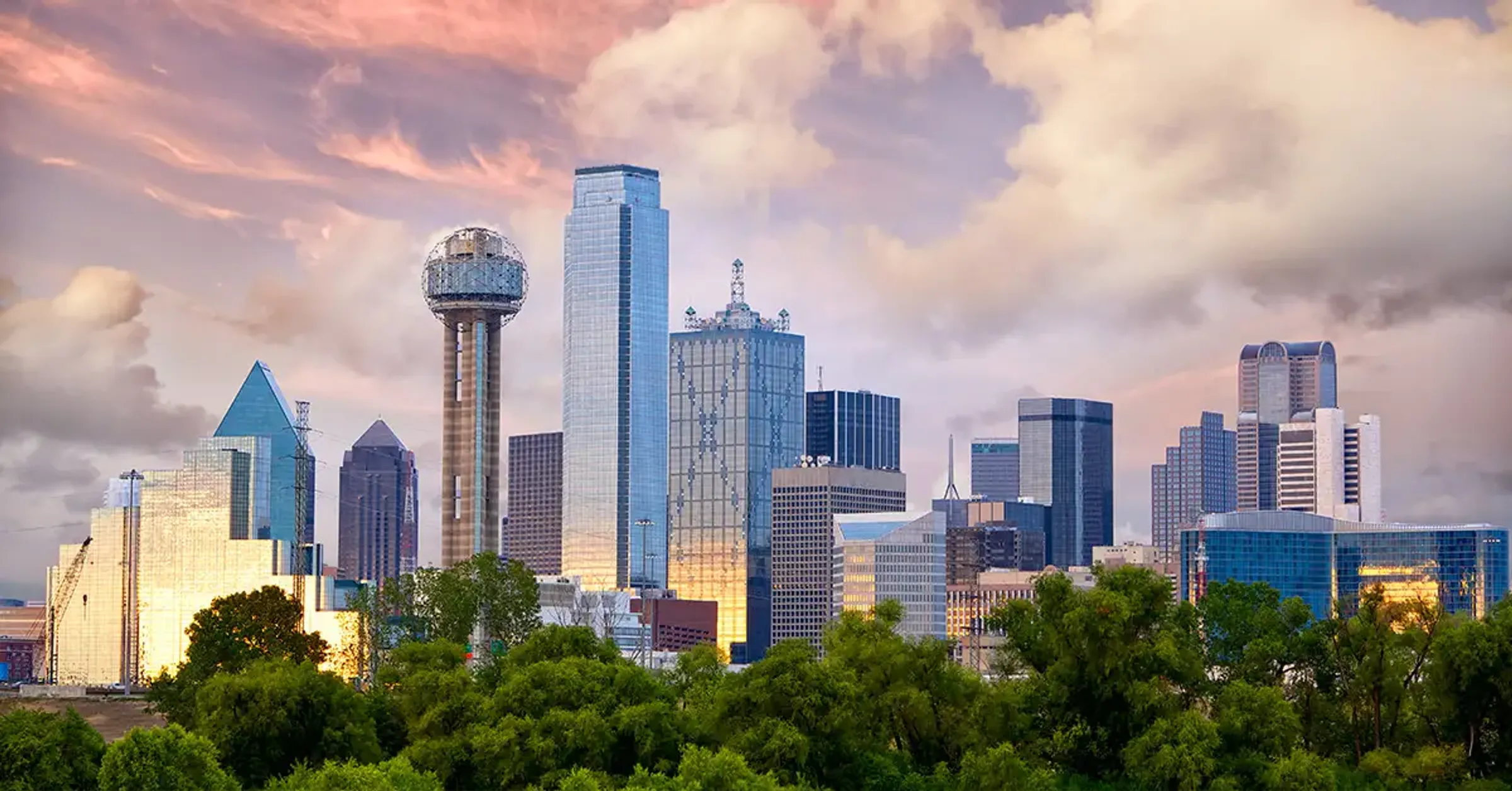 Summer city skyline