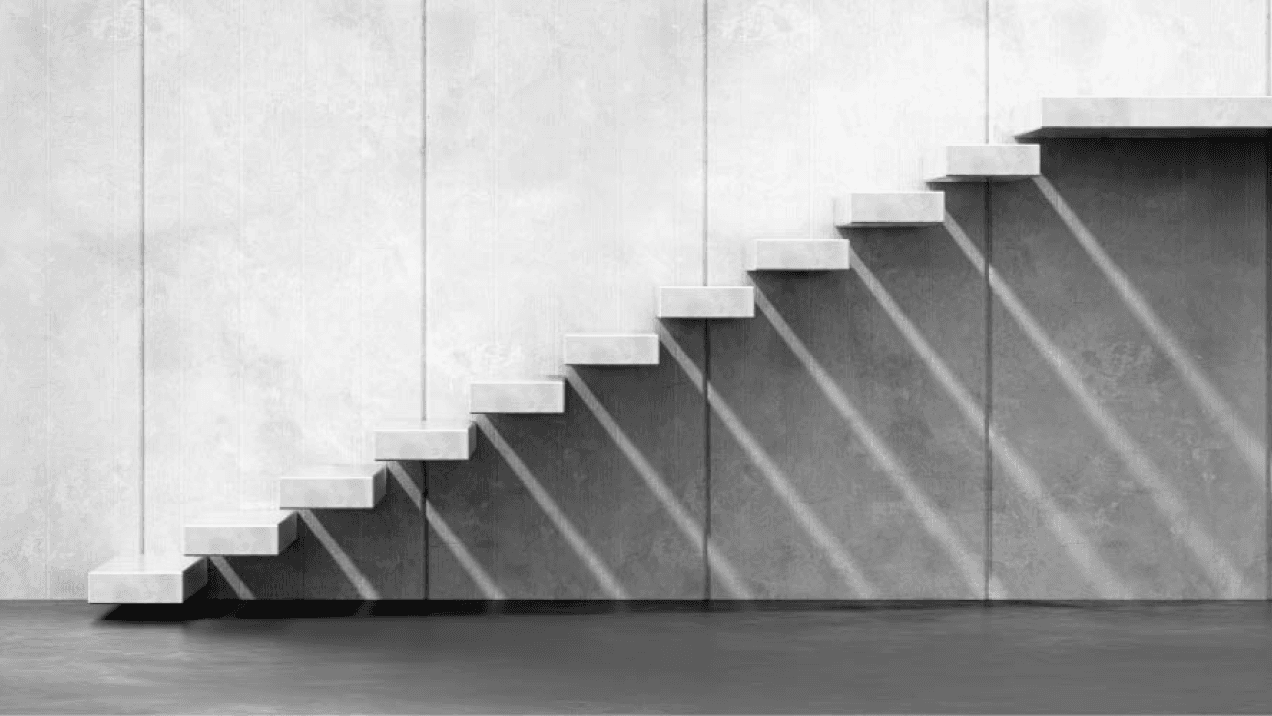 Architectural photo of elegant modern stairs